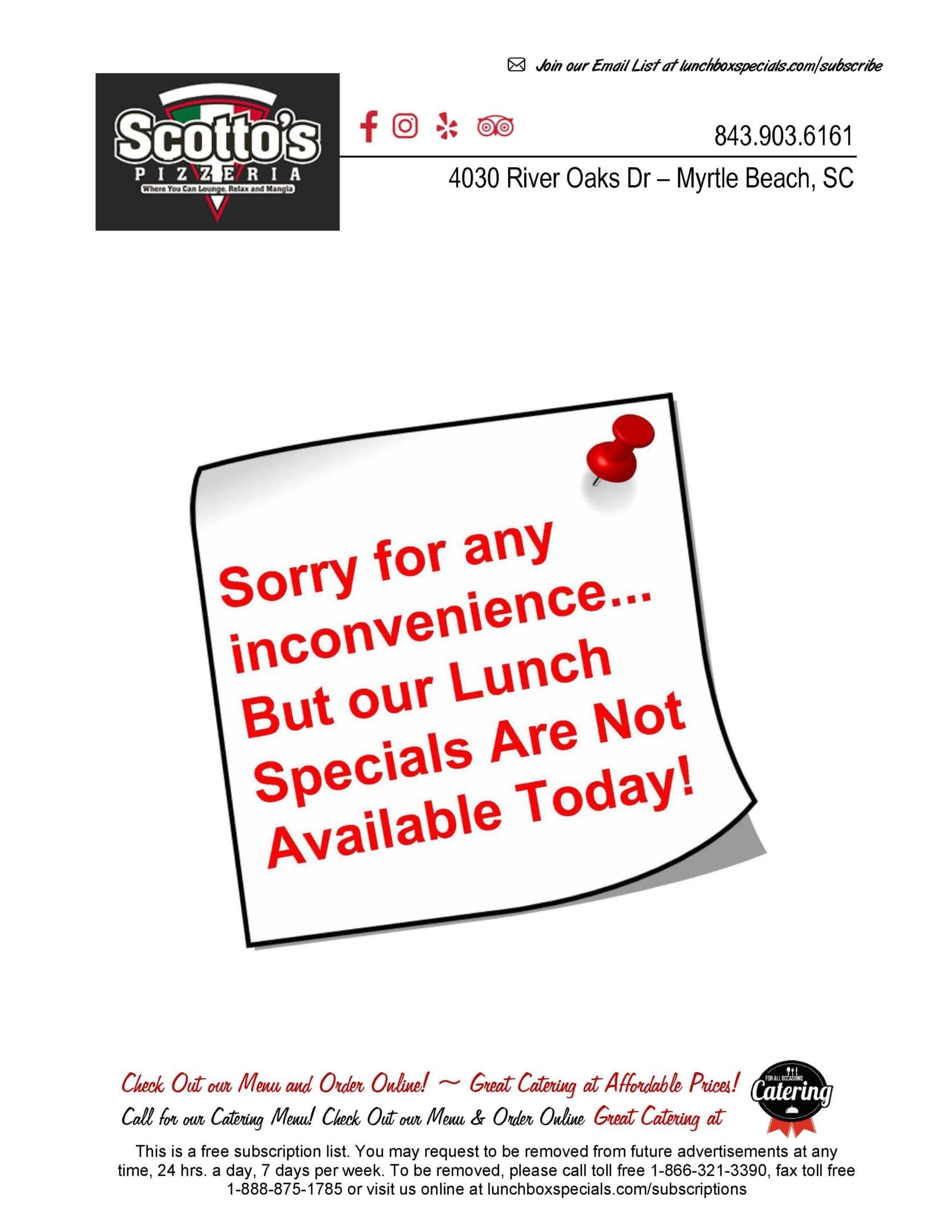 Scotto's Pizzeria Place Holder